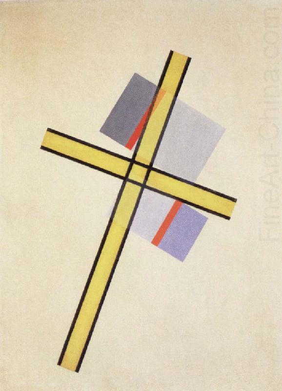 yellow cross q.7, Laszlo Moholy-Nagy